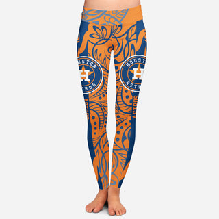 Curly Line Charming Daily Fashion Houston Astros Leggings