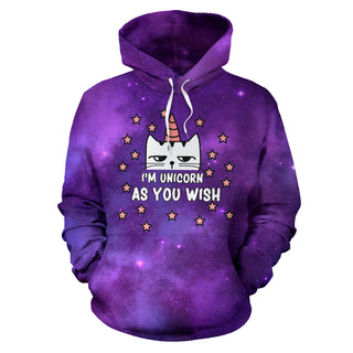 I'm Unicorn As You Wish Cat All Over Print Hoodies