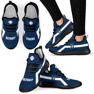 New Style Line Logo Detroit Tigers Mesh Knit Sneakers