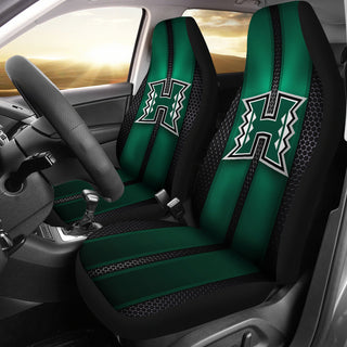 Incredible Line Pattern Hawaii Rainbow Warriors Logo Car Seat Covers