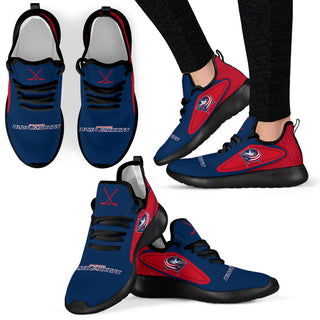 Legend React Columbus Blue Jackets Mesh Knit Sneakers