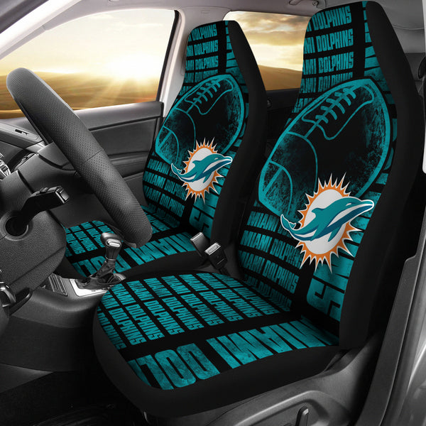 Miami Dolphins NFL heart Car Seat Covers - LIMITED EDITION