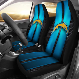 Incredible Line Pattern Los Angeles Chargers Logo Car Seat Covers