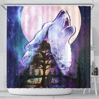 Night Wolf Shower Curtains