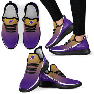 New Style Top Logo LSU Tigers Mesh Knit Sneakers