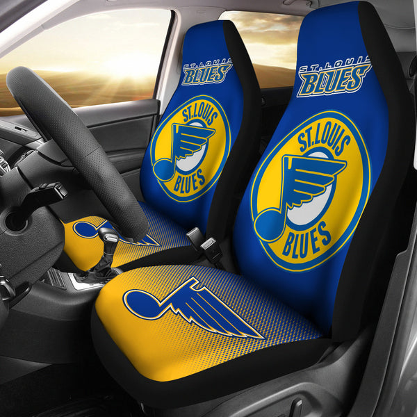 St Louis Blues Rally Design Seat Cover [NEW] NHL Car Truck Seatbelt Bucket