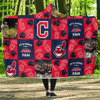 It's Good To Be A Cleveland Indians Fan Hooded Blanket