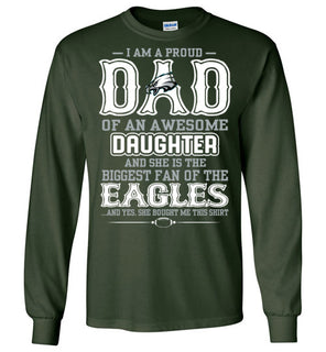 Proud Of Dad Of An Awesome Daughter Philadelphia Eagles TShirt