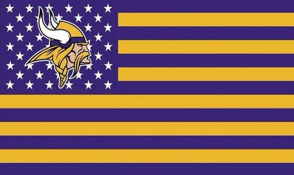 Big Minnesota Vikings Flag with Star and Stripes – Best Funny Store