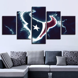 Home Decoration Retro 5 Pcs Houston Texans Wall Art Painting Prints