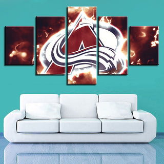 Decor Home 5 Pcs Colorado Avalanche Canvas Painting Prints
