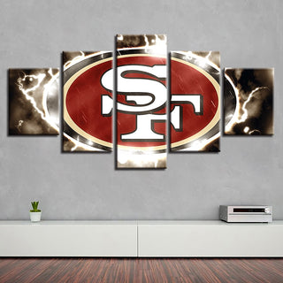 Home Decor 5 Pcs San Francisco 49ers Canvas Spray Wall Painting Prints