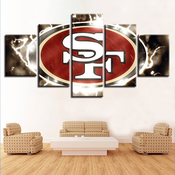 Canvas Home Decor 5 Pcs Washington Redskins Spray Painting Prints Wall –  Best Funny Store