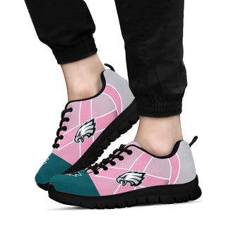 Philadelphia Eagles Cancer Pink Ribbon Gift Sneakers