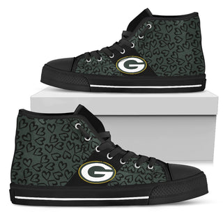 Perfect Cross Color Absolutely Nice Green Bay Packers High Top Shoes