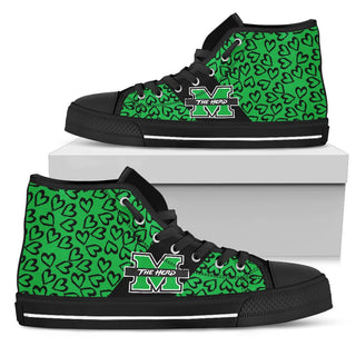 Perfect Cross Color Absolutely Nice Marshall Thundering Herd High Top Shoes
