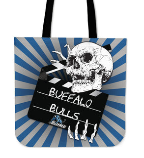 Clapper Film Skull Buffalo Bulls Tote Bags