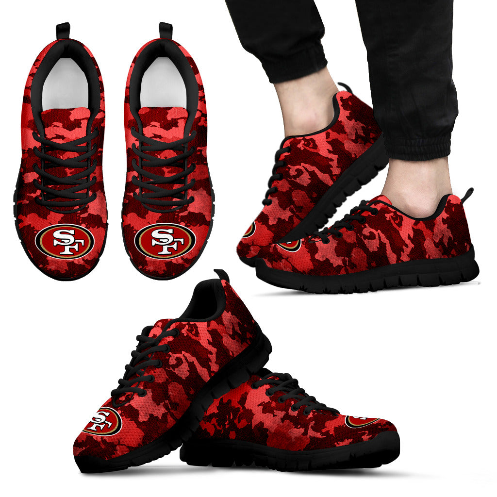 Arches Top Fabulous Camouflage Background San Francisco 49ers Sneakers