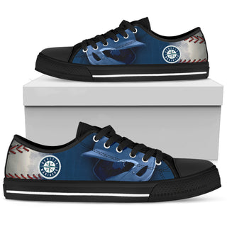 Artistic Scratch Of Seattle Mariners Low Top Shoes