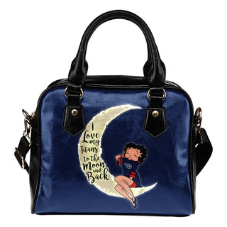 BB I Love My Tennessee Titans To The Moon And Back Shoulder Handbags Women Purse
