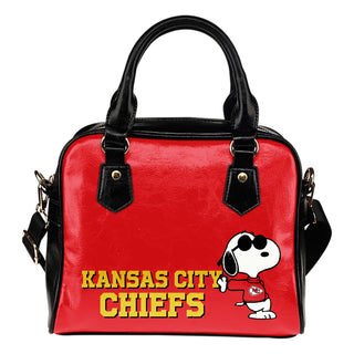 Kansas City Chiefs Cool Sunglasses Snoopy Shoulder Handbags Women Purse
