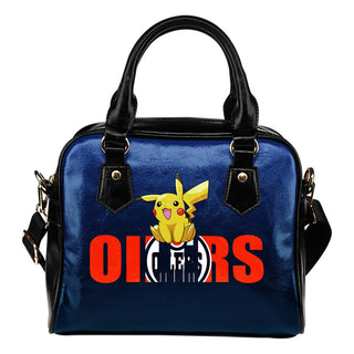 Pokemon Sit On Text Edmonton Oilers Shoulder Handbags