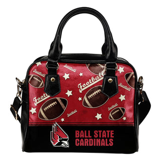 Personalized American Football Awesome Ball State Cardinals Shoulder Handbag