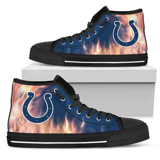 Fighting Like Fire Indianapolis Colts High Top Shoes
