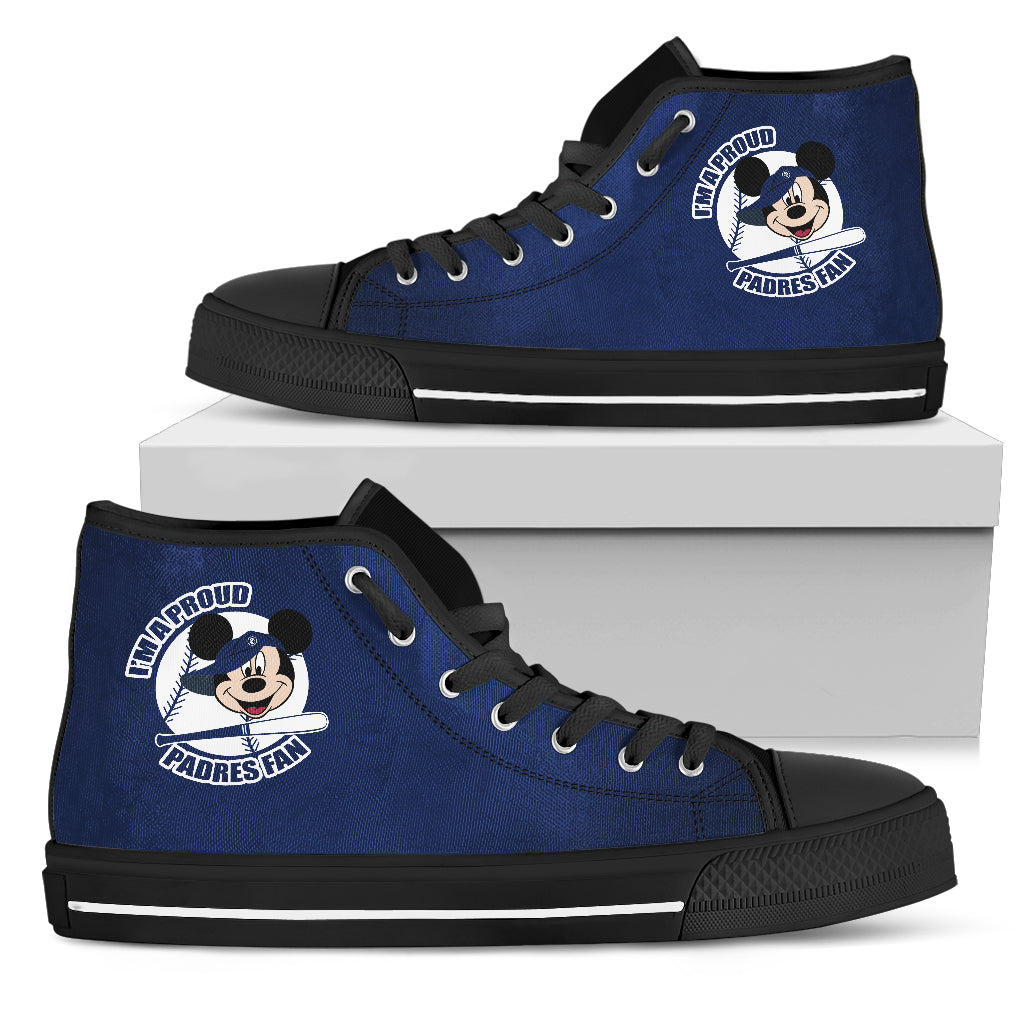 San Diego Padres Fan Mickey Circle High Top Shoes