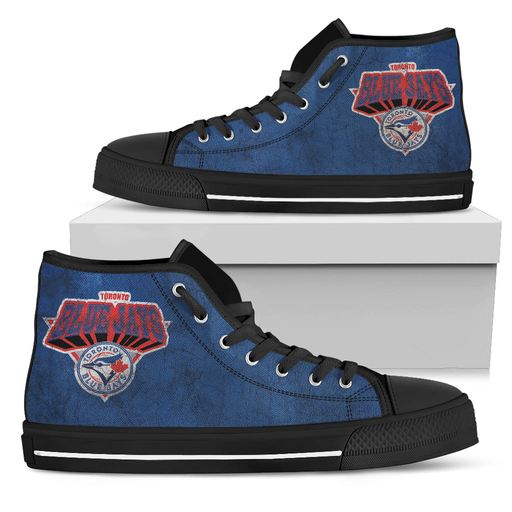 3D Simple Logo Toronto Blue Jays High Top Shoes