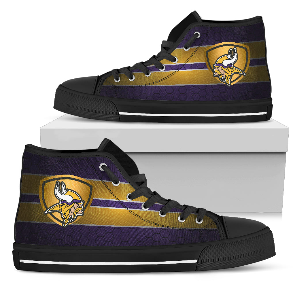 The Shield Minnesota Vikings High Top Shoes