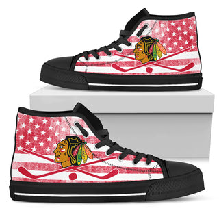 Flag Rugby Chicago Blackhawks High Top Shoes