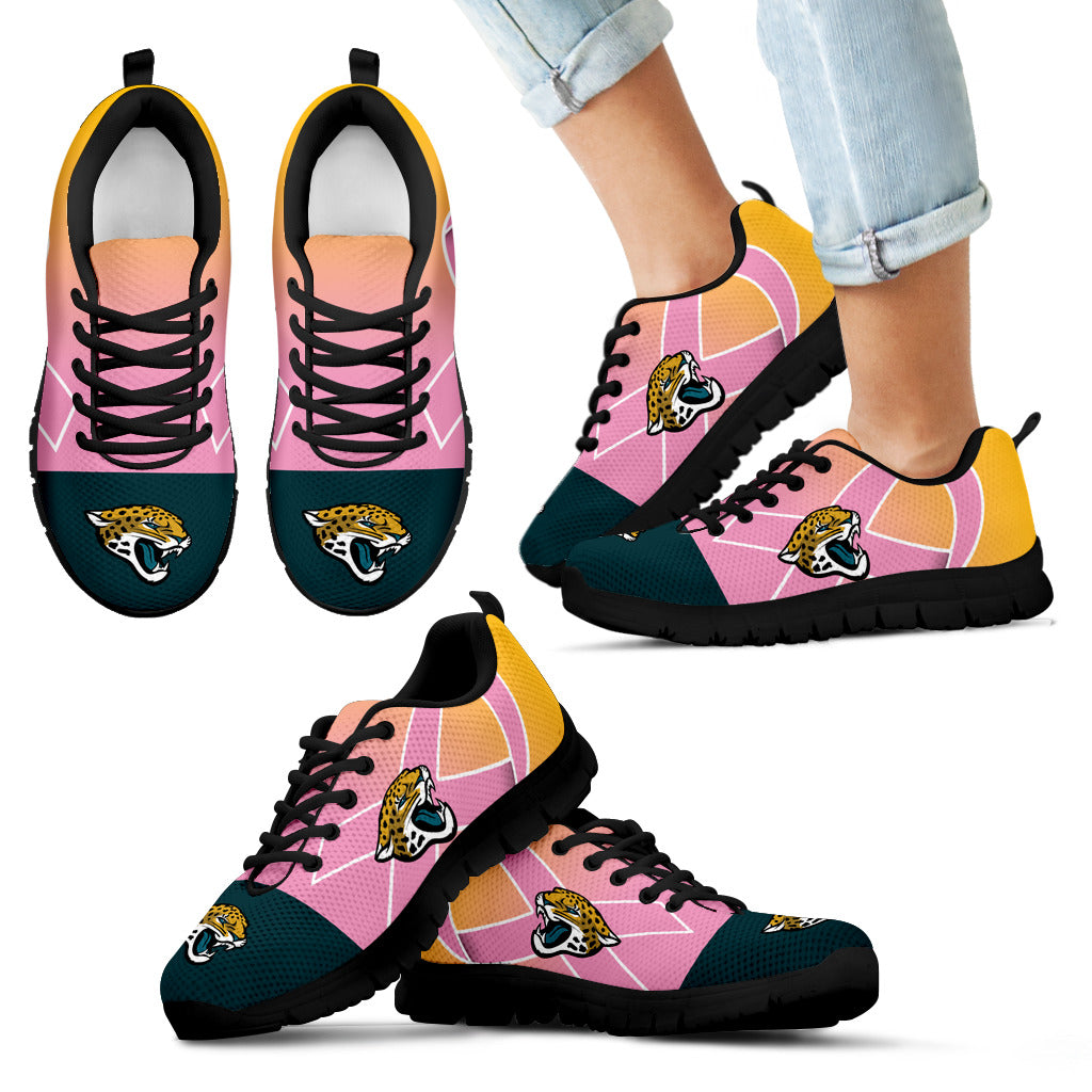 Jacksonville Jaguars Cancer Pink Ribbon Sneakers
