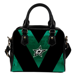 Triangle Double Separate Colour Dallas Stars Shoulder Handbags