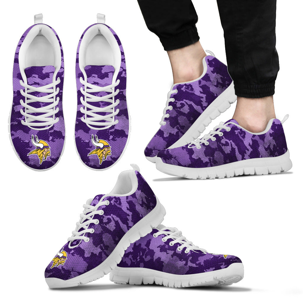 Arches Top Fabulous Camouflage Background Minnesota Vikings Sneakers