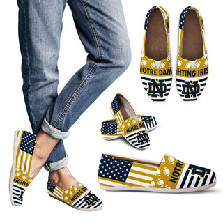 American Flag Notre Dame Fighting Irish Casual Shoes