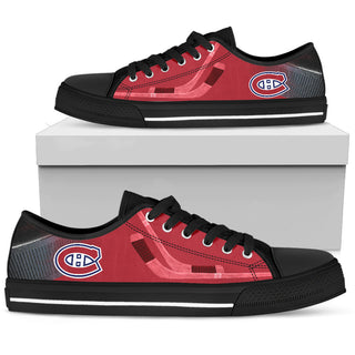 Artistic Scratch Of Montreal Canadiens Low Top Shoes