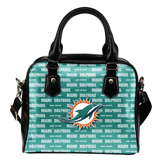 Nice Little Logo Miami Dolphins Shoulder Handbags