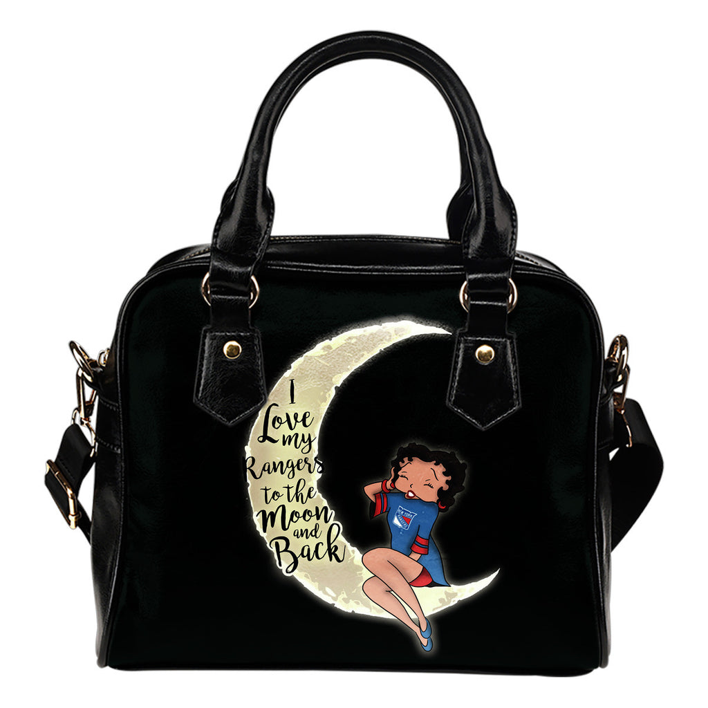 I Love My New York Rangers To The Moon And Back Shoulder Handbags - Best Funny Store