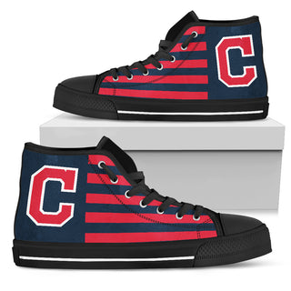 American Flag Cleveland Indians High Top Shoes