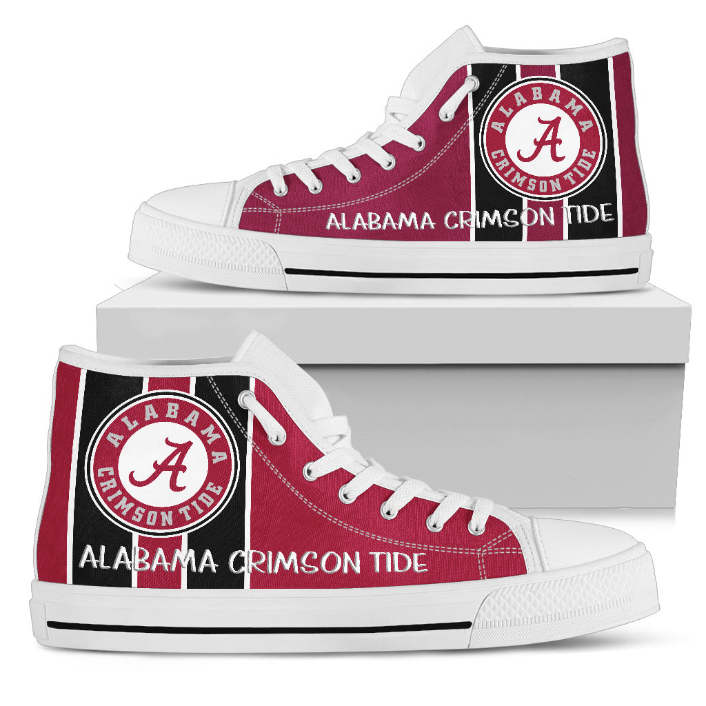 Steaky Trending Fashion Sporty Alabama Crimson Tide High Top Shoes