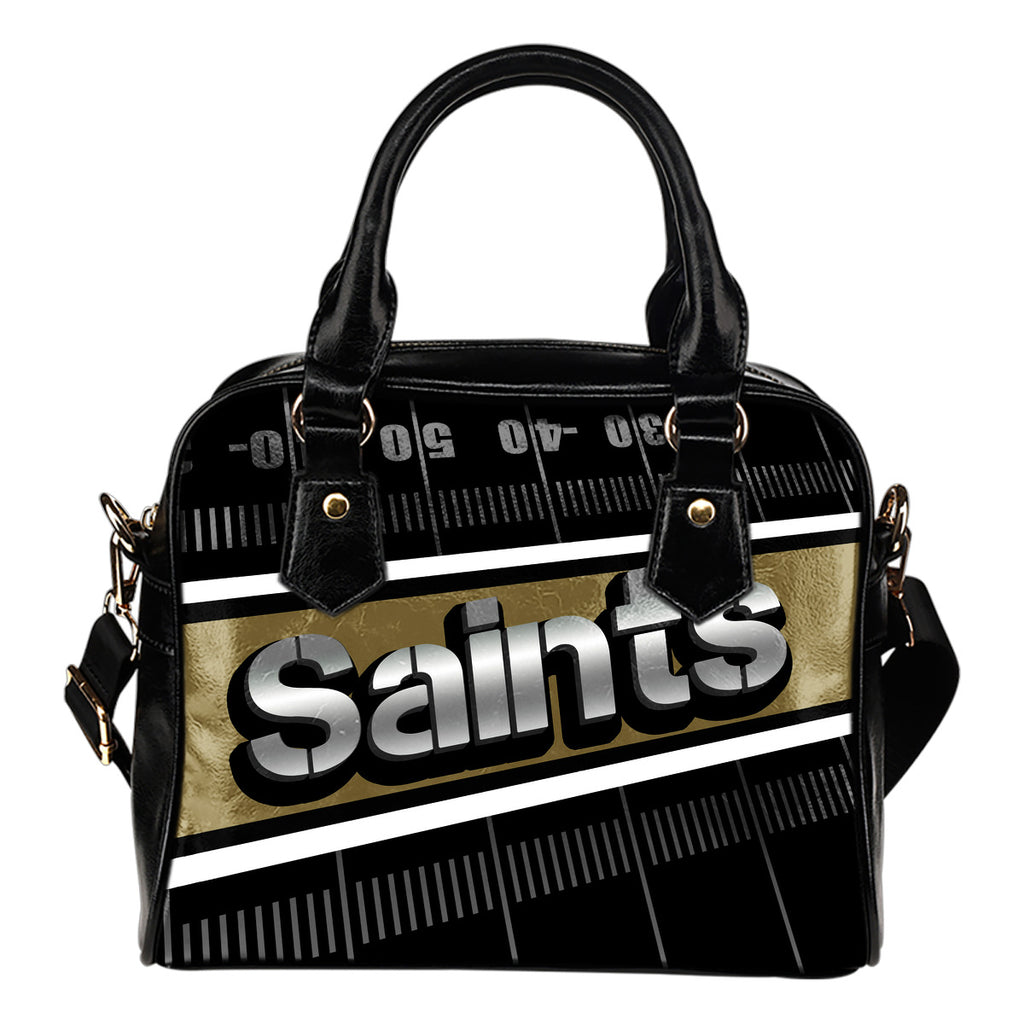 New Orleans Saints Silver Name Colorful Shoulder Handbags