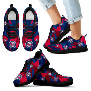 Minnesota Twins Cotton Camouflage Fabric Military Solider Style Sneakers