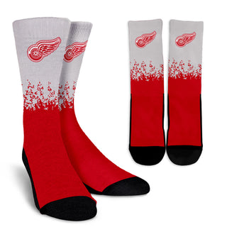 Exquisite Fabulous Pattern Little Pieces Detroit Red Wings Crew Socks