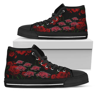 Lovely Rose Thorn Incredible Arkansas Razorbacks High Top Shoes