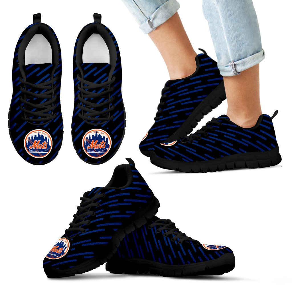 Marvelous Striped Stunning Logo New York Mets Sneakers