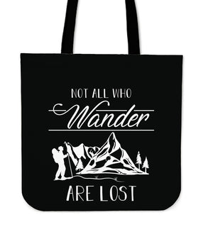 Not All Who Wander Hiking Tote Bags