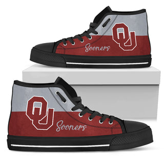 Divided Colours Stunning Logo Oklahoma Sooners High Top Shoes