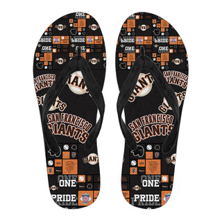 Pride Flag San Francisco Giants Flip Flops