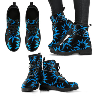 Dizzy Motion Amazing Designs Logo Carolina Panthers Boots